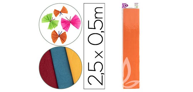 Papel crespón Liderpapel  naranja claro