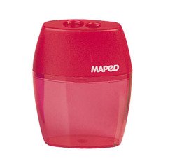 Sacapuntas maped plastico 2 usos con deposito expositor de 20 unidades