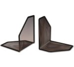 Apoyalibros metalico q-connect kf00857 rejilla negro juego 170x140x135 mm