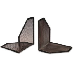 Apoyalibros metalico q-connect kf00857 rejilla negro juego 170x140x135 mm
