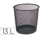 Papelera metalica q-connect rejilla negra 265x285 mm