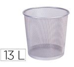 Papelera metalica q-connect rejilla plata 265x285 mm