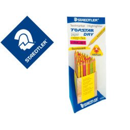 Lapices fluorescente staedtler top star expositor de 48 unidades colores surtidos