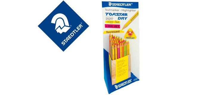 Lapices fluorescente staedtler top star expositor de 48 unidades colores surtidos