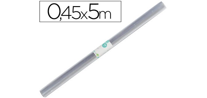 Rollo plastico forralibros liderpapel 0,45x5 m 70 mc