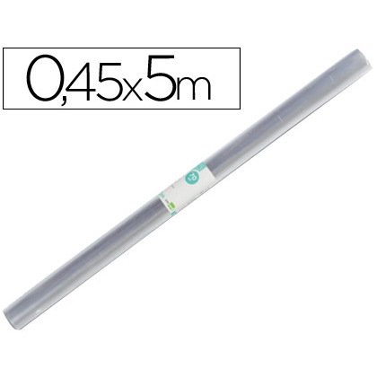 Rollo plastico forralibros liderpapel 0,45x5 m 70 mc