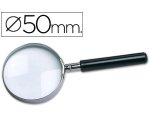 Lupa q-connect cristal aro metalico mango plastico negro 50 mm