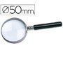 Lupa q-connect cristal aro metalico mango plastico negro 50 mm