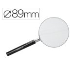 Lupa q-connect cristal aro metalico mango plastico negro 90 mm
