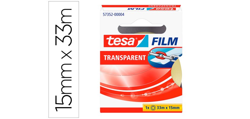 Cinta adhesiva tesa practic 33 m x 15 mm