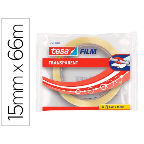 Cinta adhesiva tesa practic 66 m x 15 mm