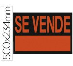 Cartel plastico archivo 2000 \"se vende\" rojo fluorescente 500x234 mm