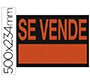 Cartel plastico archivo 2000 \"se vende\" rojo fluorescente 500x234 mm