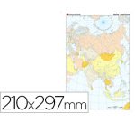 Mapa mudo color din a4 asia politico