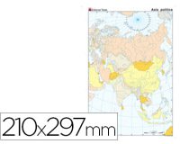 Mapa mudo color din a4 asia politico