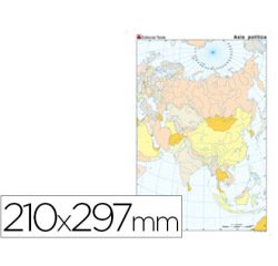 Mapa mudo color din a4 asia politico
