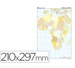 Mapa mudo color din a4 africa politico