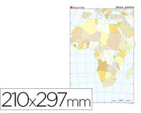 Mapa mudo color din a4 africa politico
