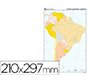 Mapa mudo color din a4 america del sur politico