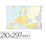 Mapa mudo color din a4 europa politico