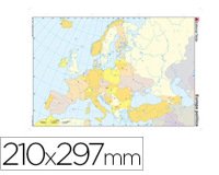 Mapa mudo color din a4 europa politico