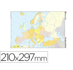 Mapa mudo color din a4 europa politico