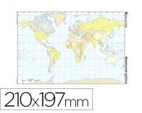 Mapa mudo color din a4 planisferio politico