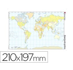 Mapa mudo color din a4 planisferio politico