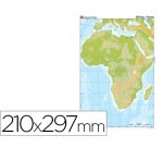 Mapa mudo color din a4 africa fisico
