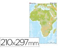 Mapa mudo color din a4 africa fisico