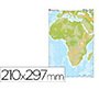 Mapa mudo color din a4 africa fisico
