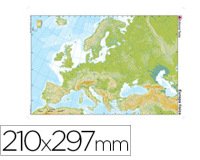 Mapa mudo color din a4 europa fisico