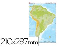Mapa mudo color din a4 america del sur fisico