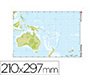 Mapa mudo color din a4 oceania fisico
