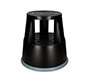 Taburete q-connect ruedas retractiles tres ruedas dos niveles color negro