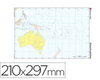 Mapa mudo color din a4 oceania politico