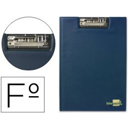 Carpeta portabloc liderpapel miniclip superior folio plástico azul