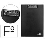 Carpeta portabloc Liderpapel miniclip superior folio plástico negro