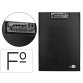 Carpeta portabloc Liderpapel miniclip superior folio plástico negro