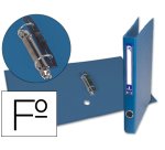Carpeta de 2 anillas mixtas liderpapel folio forrado papercoat con ollao y tarjetero compresor plastico
