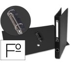 Carpeta de 2 anillas mixtas liderpapel folio forrado papercoat con ollao y tarjetero compresor plastico