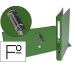 Carpeta de 2 anillas mixtas liderpapel folio forrado papercoat con ollao y tarjetero compresor plastico