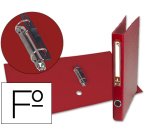 Carpeta de 2 anillas mixtas liderpapel folio forrado papercoat con ollao y tarjetero compresor plastico
