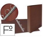 Carpeta de 2 o 4 anillas mixtas liderpapel cartón cuero forrado compresor plastico