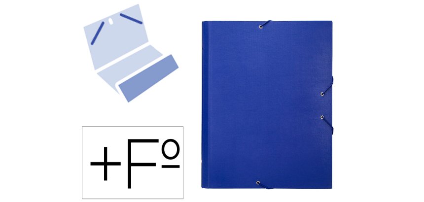 Carpeta clasificadora liderpapel 12 departamentos folio prolongado carton forrado azul