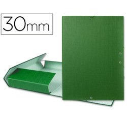 Carpeta proyectos liderpapel folio lomo 30mm carton forrado verde
