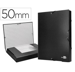 Carpeta proyectos liderpapel folio lomo 50mm carton forradonegra