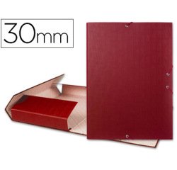 Carpeta proyectos liderpapel folio lomo 30mm carton forrado roja
