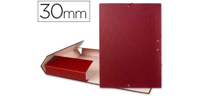 Carpeta proyectos liderpapel folio lomo 30mm carton forrado roja
