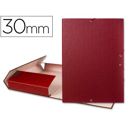 Carpeta proyectos liderpapel folio lomo 30mm carton forrado roja